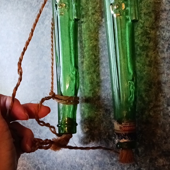 Bar 2 Barsottini Dueling Guns Green Glass Wine Bottles - Picture 8 of 10